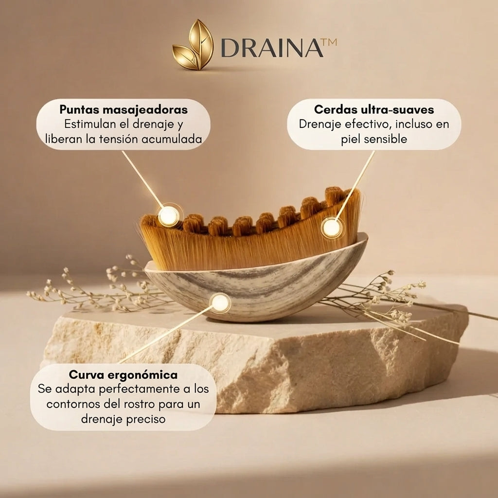 DRAINA™ – Cepillo de Drenaje Linfático Facial
