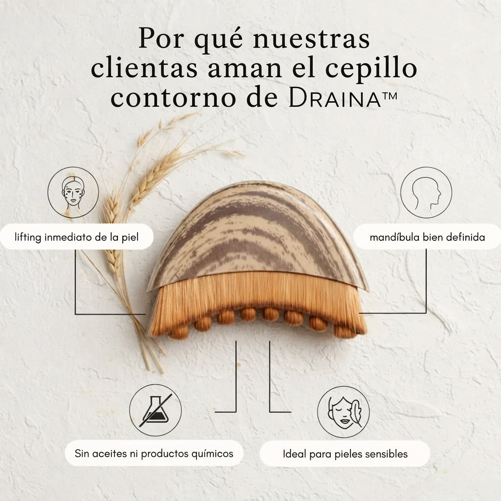 DRAINA™ – Cepillo de Drenaje Linfático Facial