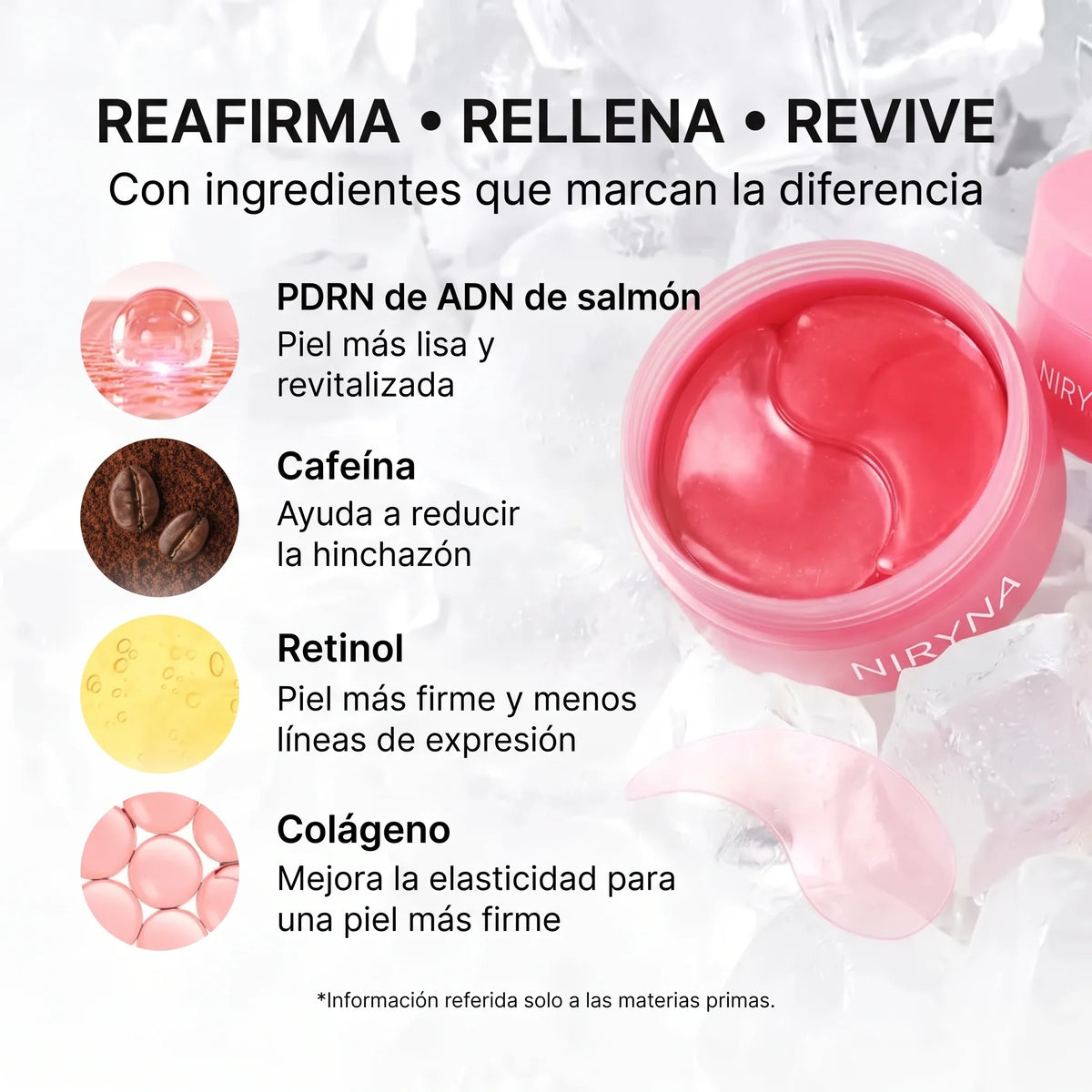 Parches para Ojos PDRN, Cafeína y Colágeno (60 parches)
