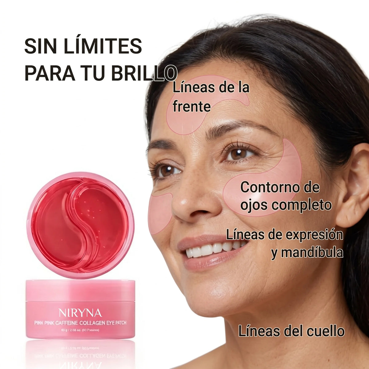 Parches para Ojos PDRN, Cafeína y Colágeno (60 parches)